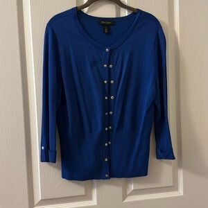 Blue Large Cardigan with silver buttons